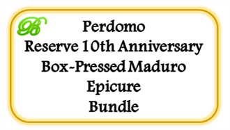 Perdomo Reserve 10th Anniversary Box-Pressed Maduro Epicure, 25 stk. (UDSOLGT)